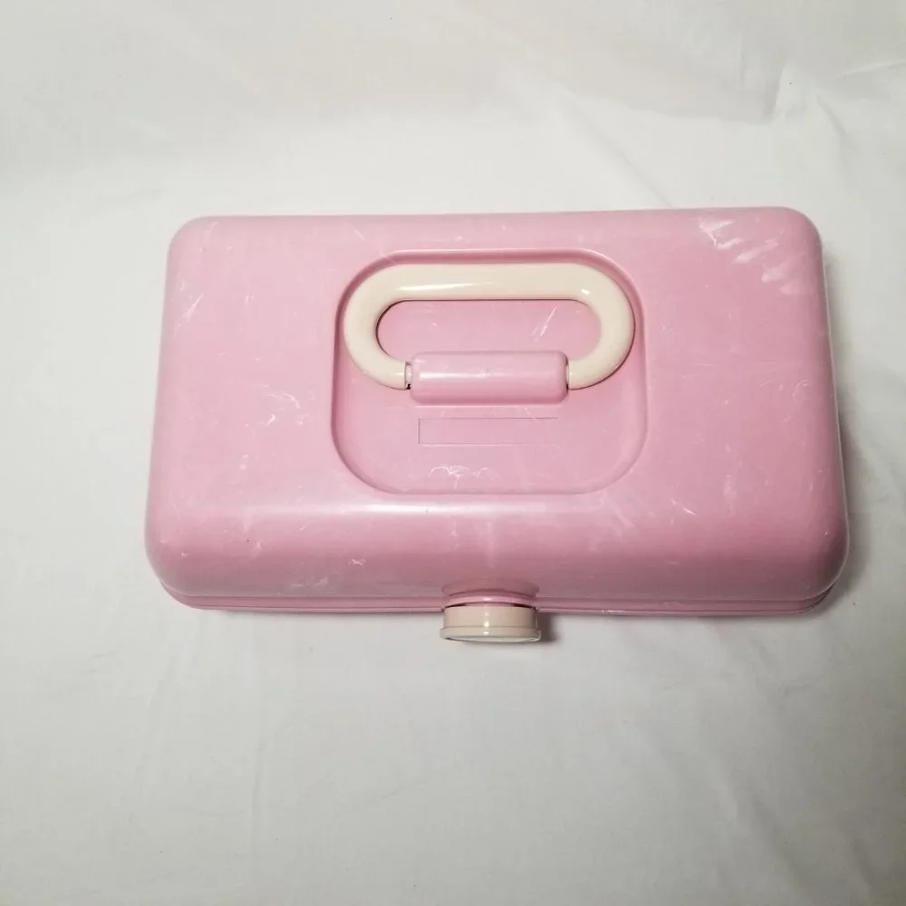 Caboodles Pink Marble Makeup Case with Mirror 5626 Made in USA